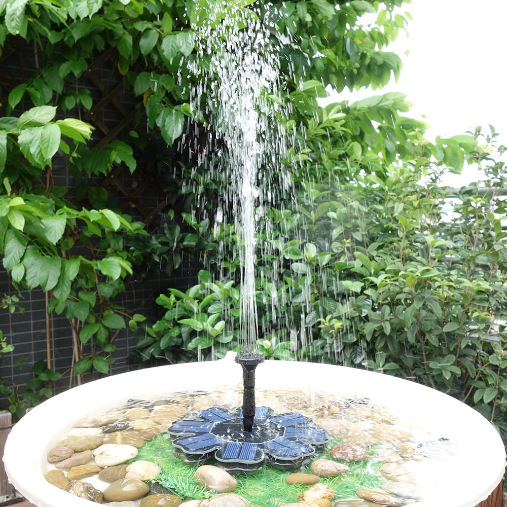 Anself Solar Pump Floating Water Fountain for Bird Bath Pond Garden