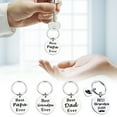 thumbnail image 2 of comerut Stainless Steel Keychain Dad from Son Best Dad Ever Keychain Gift Double Sided Letter Print Keyring Valentine Day Heartwarming Gift, 2 of 8