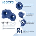 thumbnail image 3 of Rock Climbing Holds, 10 Pcs Small Climbing Rock Wall Grips with Double Hole for Playground Accessory, Blue-B, 3 of 7