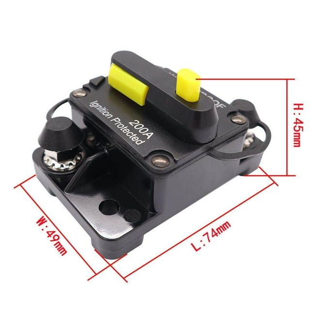 Maoww 30-300 AMP Disjoncteur IP67 Étanche 12V-48V Manuel Réinitialisation Fusible 40A