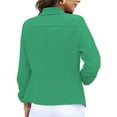 thumbnail image 5 of Baqcunre Blazers For Women Women'S Three Quarter Sleeve Suit Jacket Lapel Keep Warm And Slim Loose Fashion Cardigan Coat Business Casual Clothes For Women Fall Outfits For Women 2023 Green M, 5 of 7