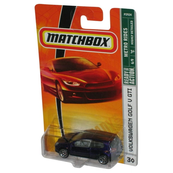 Matchbox Metro Rides 6/9 (2008) Purple Volkswagen Golf V GTI Toy Car #30