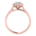 thumbnail image 4 of Aonejewelry 0.75 Ct. Ttw Halo Diamond Wedding Engagement Ring In 14k Solid Rose Gold, 4 of 4