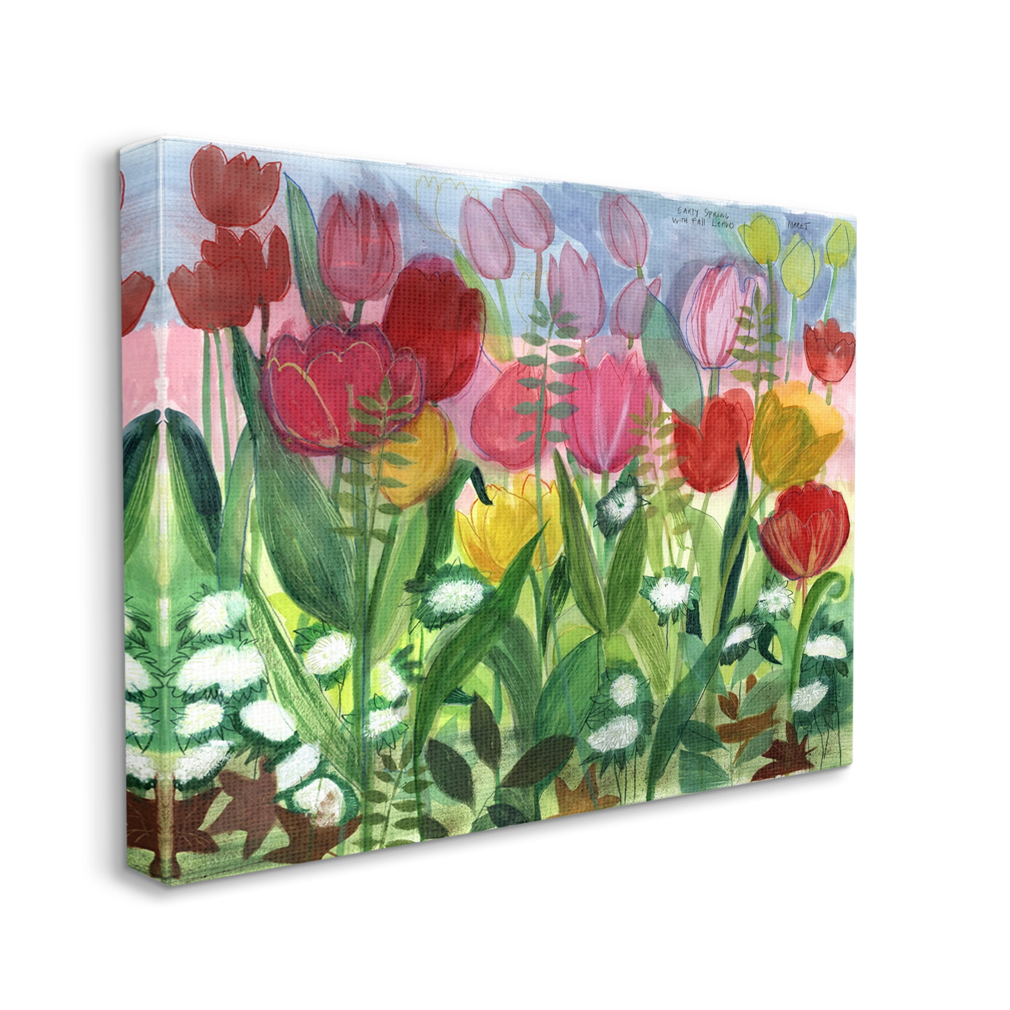 Stupell Industries Lush Varied Spring Tulips Blooming Flower Meadow Painting Gallery Wrapped Canvas Print Wall Art, Design by unknown