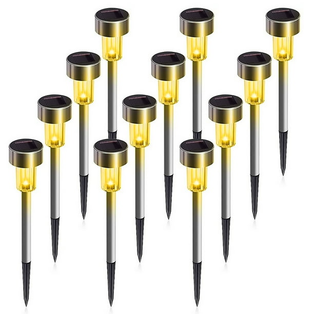 Rirool Solar Lights Outdoor, Stainless Steel Waterproof Outdoor Lights