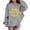 Grey, variant on Kids Letter Print Hoodie Long Sleeve With Pocket Casual Pullover For Boys Girls