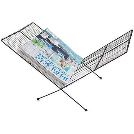 Magazine Racks Magazine Rack Newspaper Rack Simple Black Wrought Iron ...