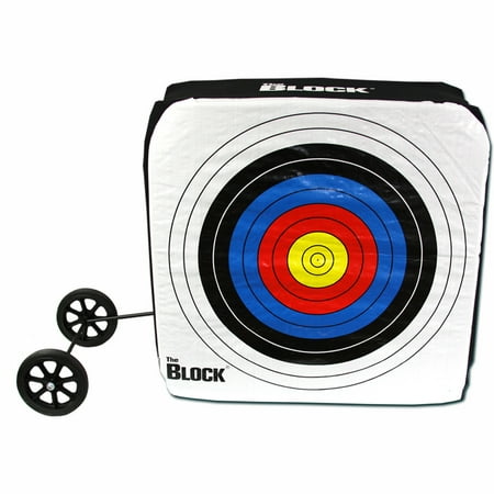 BLOCK Bullseye NASP Layered Archery Target with Removable Wheels 34 x 34 x 14