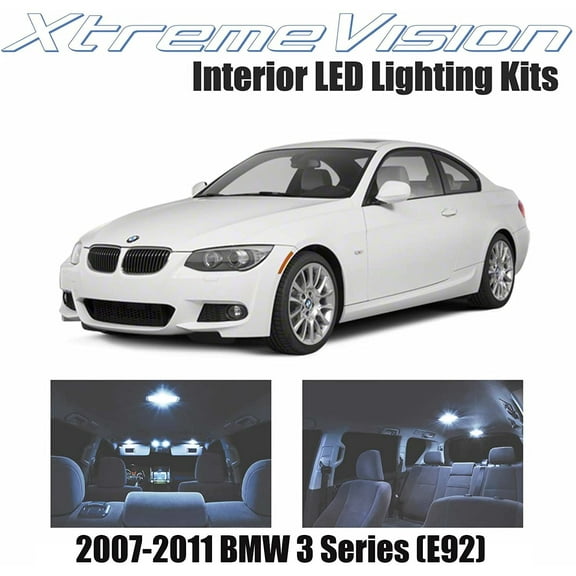XtremeVision LED for BMW 3 Series E92 2007-2011 10 Pieces Cool White Premium Interior LED Kit Package Installation Tool