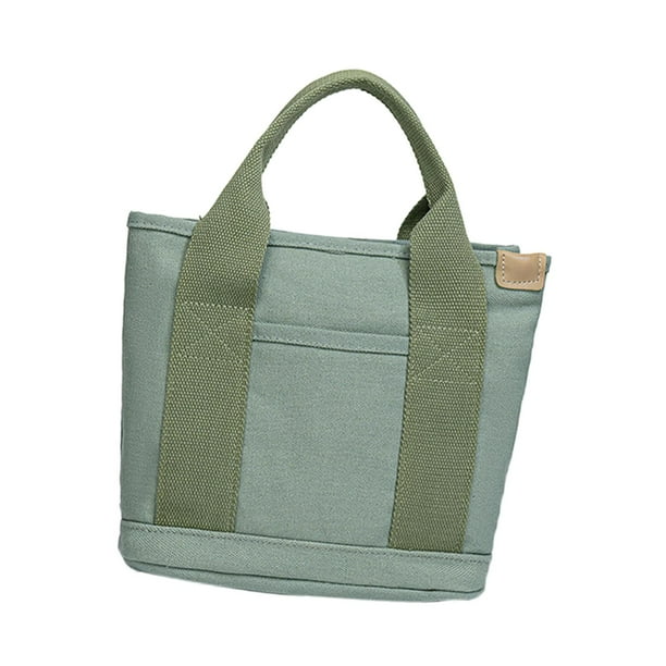 Organizador de bolsa de lona superior, bolso duradero, bolso de hombro para mujer para profesor adulto , VERDE Yinane Bolso de lona