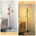 thumbnail image 5 of Table Lamp, Floor Lamp, Brown+Black Bedroom Lamp,Rattan+Metal LED Lamp, Lighting & Lamps Floor Lamp, 5 of 9