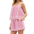 thumbnail image 5 of Spaghetti Strap Women 2 Piece Sets Tank Tops Camisole and High Waist Shorts, 5 of 6