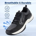 thumbnail image 6 of FitVille Tennis and Pickleball Sneakers Wide Toe Box and Arch Support Indoor Outdoor Men's Athletic Shoes Black Size 14 X-Wide, 6 of 7