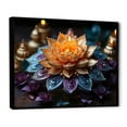 thumbnail image 2 of Designart "Vibrant Mandala Art in Hindu Culture" Spiritual Floater Framed Canvas Print, 2 of 7