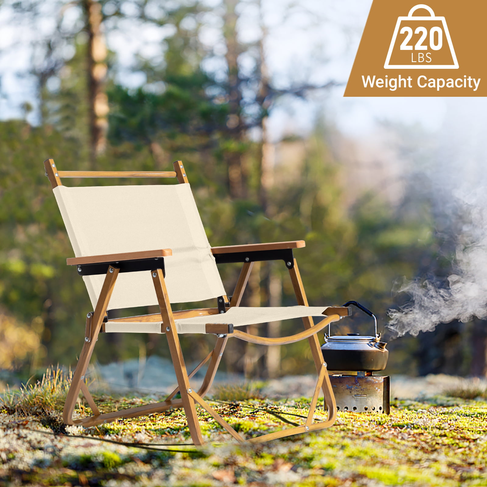 Gzxs Folding Patio & Lawn Camping Chair - Durable Aluminum Metal