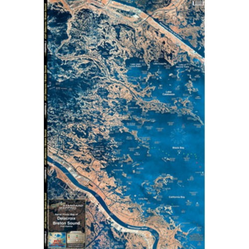 Standard Map M347 Fast Fold Breton Sound & Delacroix Fishing Map