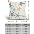 thumbnail image 4 of Orange Blue Teal Starfish Pillow Covers 20X20 Inch Set of 2 Beach Ocean Coastal Decorative Square Pillow Cases Summer Nautical Cotton Linen Cushion Case Home Decor For Sofa Couch Bedroom Outdoor, 4 of 6