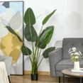 thumbnail image 2 of HOMCOM 5' Artificial Banana Tree Plant in Pot for Indoor Outdoor Décor, 2 of 10