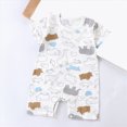 thumbnail image 2 of KPOPLK Infant Baby Boys Summer Romper Pajama Car Print Jumpsuit Toddler Newborn Boy Bodysuit Playsuit PJM Sleepwear 6 12 18 24 Months Size 6-12 Months,Khaki, 2 of 4