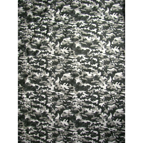 Nylon Spandex 4 ways Stretch with Dull Foil Camouflage Design