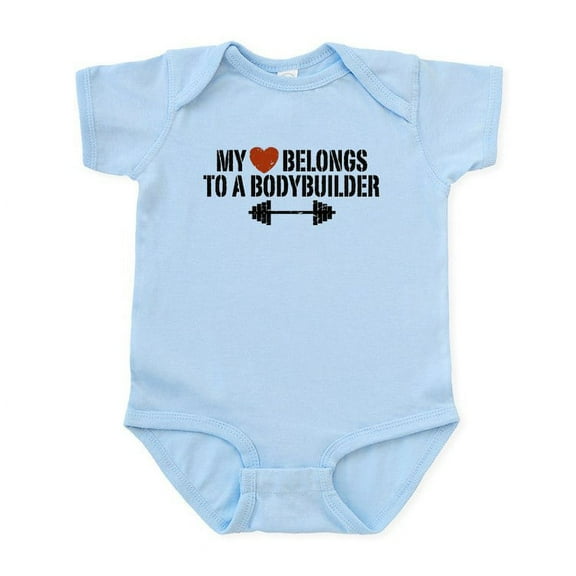 CafePress - My Heart Belongs To A Bodybuilder Infant Bodysuit - Baby Light Bodysuit, Size Newborn - 24 Months