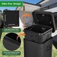 thumbnail image 5 of Dog Poop Trash Can with Lid for Outdoors，3.2 Gallon Trash Can with Activated Carbon Filter & Plastic Bags, Pet Waste Container，UP12L-BK-F+90BK, 5 of 8