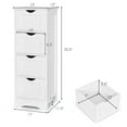 thumbnail image 2 of Costway Floor Storage Cabinet Bathroom Organizer Free Standing Drawers, 2 of 9