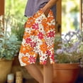 thumbnail image 5 of Dvprdro Womens Cotton Shorts Floral Side Slit Detail Elastic Waist with Pockets Summer Shorts, 5 of 5