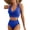 AB Dark Blue, variant on Women's High Waisted Bikini Sets Sporty Two Piece Swimsuits Crisscross Back Bathing Suits Textured V Neck Twist Front Top with Bikini Bottoms Green 2XL