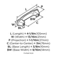 thumbnail image 7 of Amerock Forgings 3 in (76 mm) Center-to-Center Rustic Bronze Cabinet Pull, 7 of 7