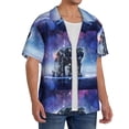 thumbnail image 4 of Disketp Men's Hawaiian Astronauts Start Running Print Shirts Button Down Holiday Beach Shirts-4X-Large, 4 of 7
