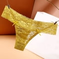 thumbnail image 2 of B91xZ Culotte Femme Unie Douce Extensible, L Jaune, 2 of 3