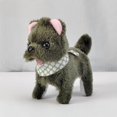 thumbnail image 1 of Electric plush toy puppy can walk, bark, nod and wag its tail 1-3 pet playhouse children's toys (vertical eared teddy bear [green]), 1 of 5