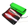 thumbnail image 5 of Hair Tools Storage with Heat Resistant Mat- Bright Emerald Green Printed Curling Iron Travel Bag/Flat Iron Case for Women, 5 of 8