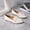 White, variant on Women's White Suede Flat Loafers, Casual Slip-On Dress Shoes with Buckle Detail
