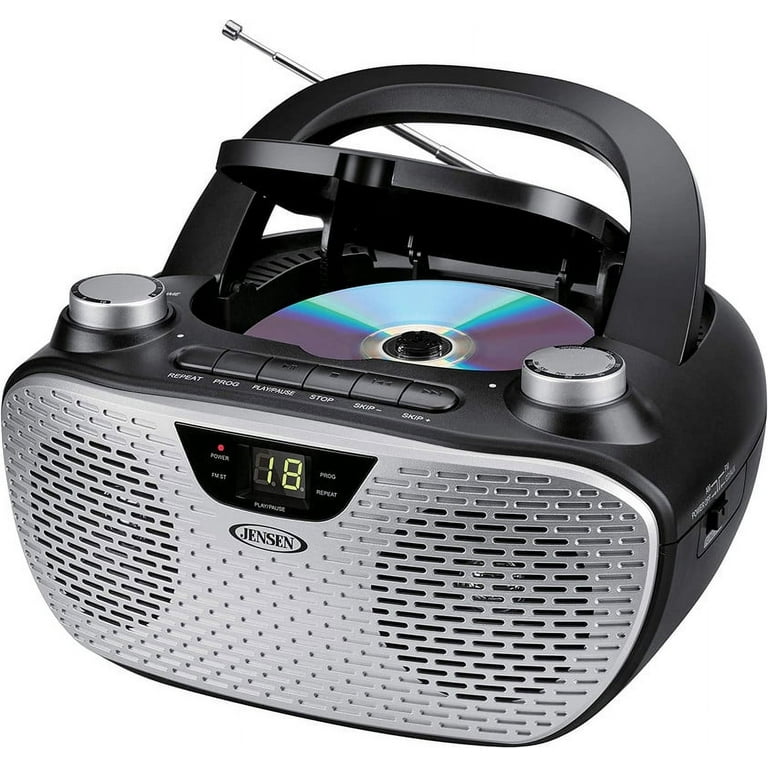 Jensen Portable Stereo CD Player with AM/FM Radio, Bluetooth MP3
