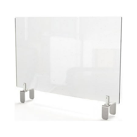 UPC: 0014935040109 | Ghent s Plastic 30  x 42  Partition Extender with Attached Clamp in Clear