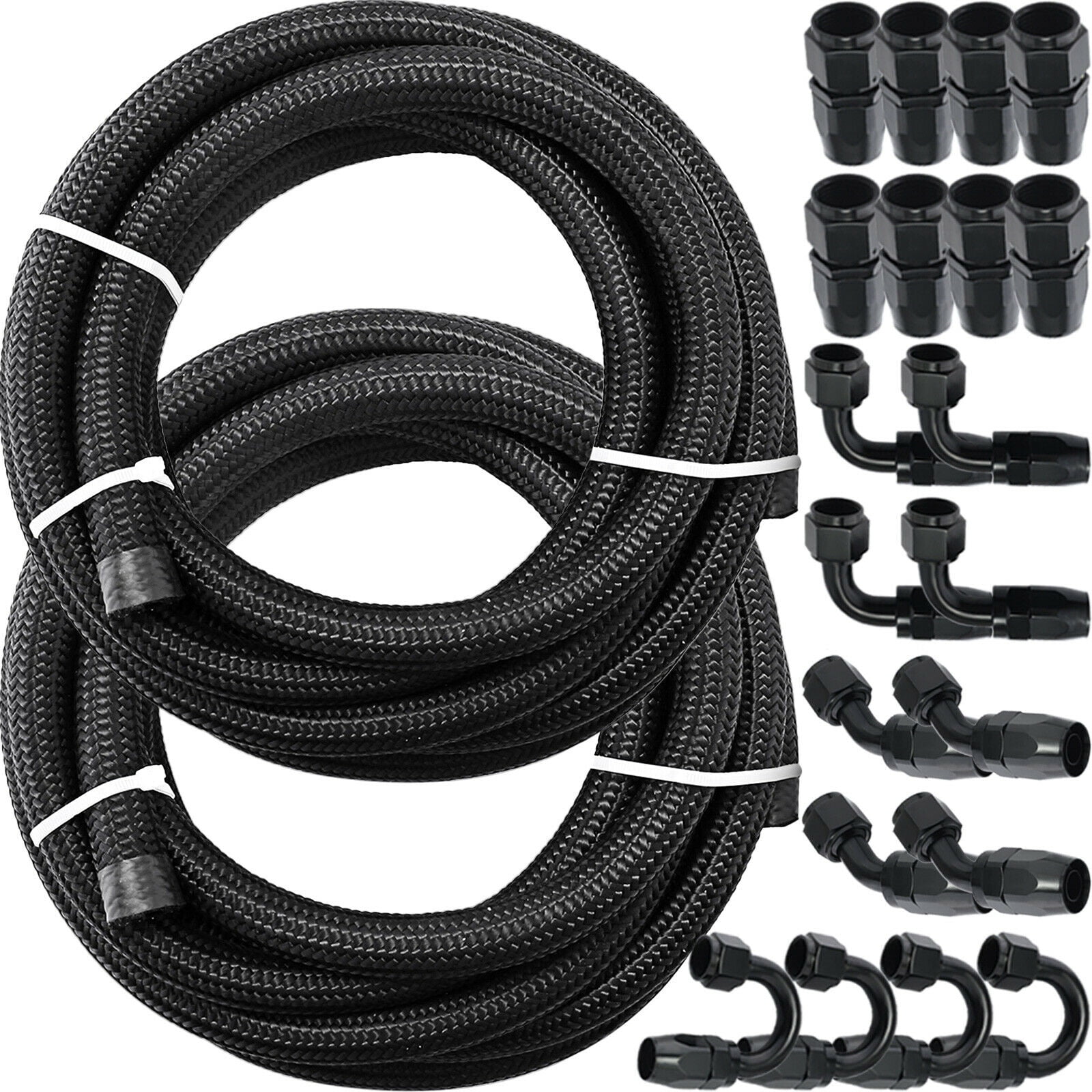 55cm Motorcycle Brake Oil Hose Line Banjo Fitting Stainless Steel Braided