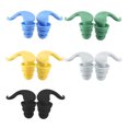thumbnail image 4 of CSChome Bouchons d'Oreilles Réutilisables Bouchons d'Oreilles de Natation 1 Paire Silicone Étanche Lavable Réutilisable Réduction de Bruit Travail Étude Sommeil Natation Surf Sports Nautiques, 4 of 7