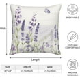 thumbnail image 4 of Spring Lavender Pillow Cover 18x18 Inch Set of 2, Purple Flowers Throw Pillow Covers Summer Watercolor Floral Decorations Linen Cushion Covers Farmhouse Home Decor for Sofa Couch Outdoor, 4 of 6