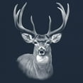 thumbnail image 3 of Deer Portrait T-shirt Monochrome Buck Head Nature Whitetail Wildlife Antlers Forest Rustic Hunt Trophy Men's Tee, 3 of 7