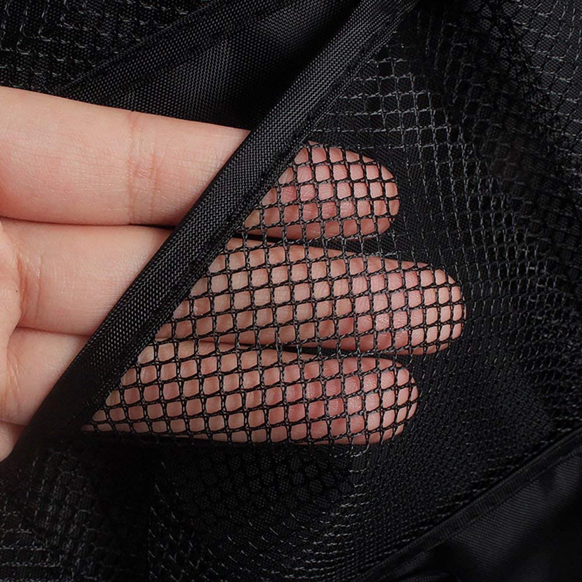 Kepooman Dual-Sided Hanging Closet Organizer with 42 Mesh Pockets & Metal Hanger for Bra Underwear Underpants Socks, Black Kepooman Dual-Sided Hanging Closet Organizer with 42 Mesh Pockets & Metal Hanger for Bra Underwear Underpants Socks, Black