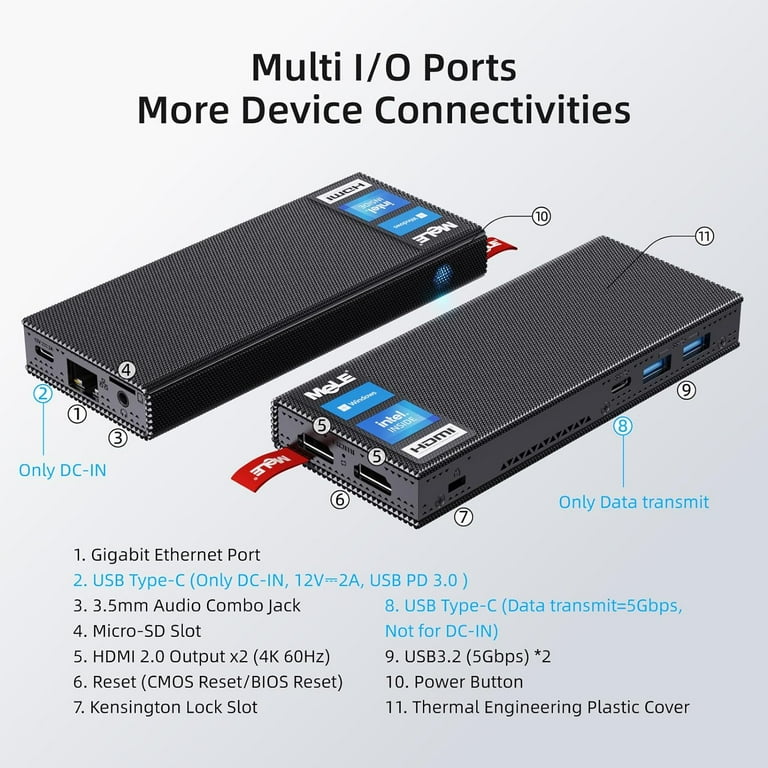 MeLE Fanless Mini PC Stick PCG02 Pro, N5105 8GB 128GB Windows 11 MeLE Fanless Mini PC Stick PCG02 Pro, N5105 8GB 128GB Windows 11