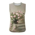 thumbnail image 6 of ICHUANYI Womens Tank Tops Loose Fit Casual Sleeveless Tops Non-Positioned Print Trendy Summer Tops Clothes Outfits, 6 of 6