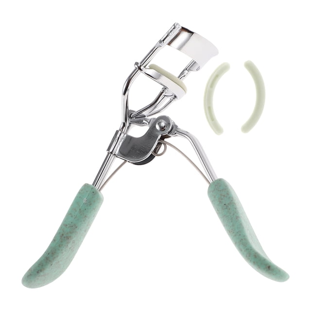 Rizador de pestañas duradero para mujeres Unique Bargains 1 Pcs para negocios de salón de belleza y viajes, acero al carbono PS verde