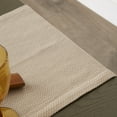thumbnail image 5 of DII 15x108" Modern Cotton Bordered Dobby Table Runner in Brown, 5 of 6