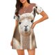 thumbnail image 1 of Easygdp Cute Alpaca in Daze Camisón de manga corta para mujer, informal, estampado, 1 of 6