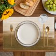 thumbnail image 4 of Brown Ombre Placemats Set of 4, Modern Abstract Art Ocean Oil Painting Placemats for Dining Table, Place Mats for Kitchen Tabletop, Waterproof Wipeable Dining Table Mats Set, 4 of 9