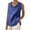 Blue, variant on Women's Casual V Neck Sleeveless Loose Fit Tank Top for Everyday Wear Spring Summer Fall Comfortable Relaxed Blouse Spaghetti Top Women Sleeveless Top Women All Lace Tops for Women Fancy Top
