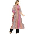 thumbnail image 3 of Love Stitch Women's Bohemian Robe Kimono Cardigan (One Size, Coral), 3 of 4